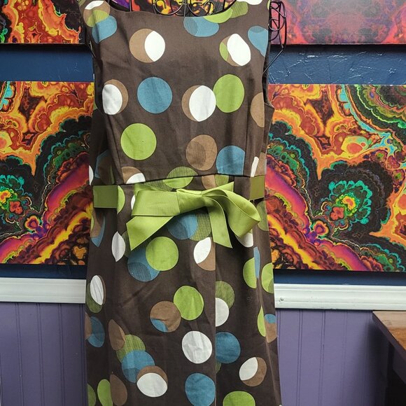 Jessica Howard ~ Sz 14 ~ Polka Dot Sheath Dress ~ Excellent Condition - Picture 2 of 10